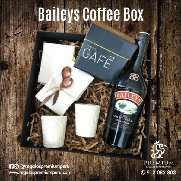 regalos premium peru corporativos giftbox box baileys coffee grabado laser lima empresas personalizado