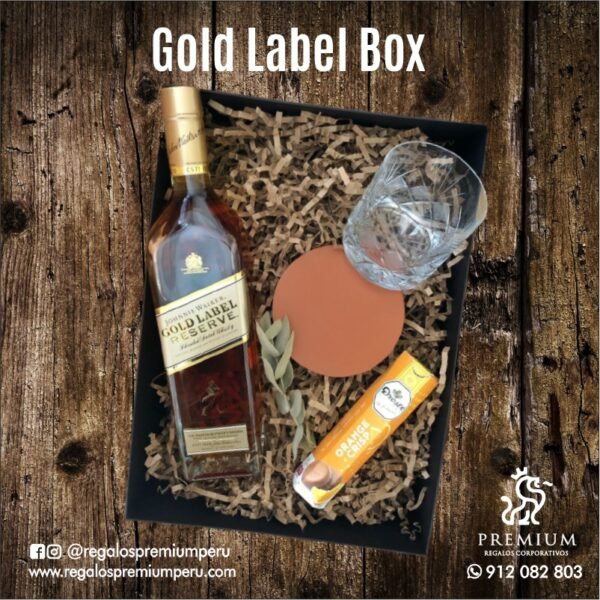 regalos premium peru corporativos giftbox box whisky gold label grabado laser lima empresas personalizado